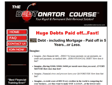 Tablet Screenshot of debtonatorcourse.com